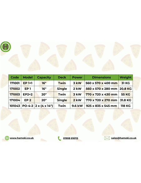 171001 - Pizza Oven - 16" Twin Deck Chamber