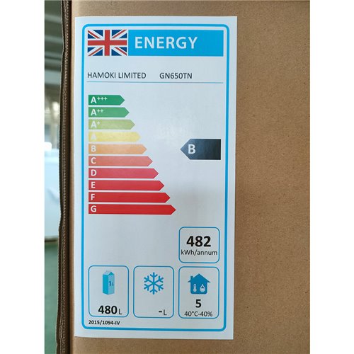 221001 - Upright Refrigerated Single Vertical Cabinet - 620L (GN650TN)