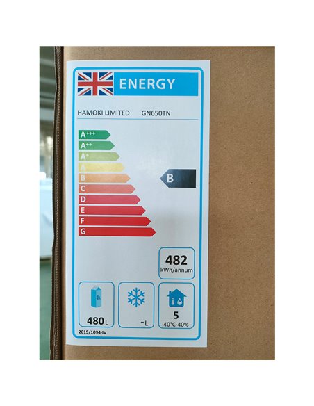 221001 - Upright Refrigerated Single Vertical Cabinet - 620L (GN650TN)