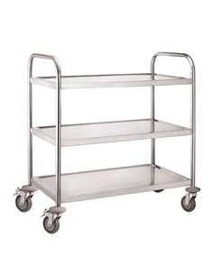 301004 - Service Trolley 3 Tier With Round Tube