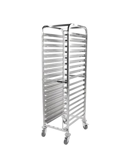 301006 - Multifunctional Racking Trolley 18 Shelves for Both GN Pan 1/1 , 40x60 cm Trays