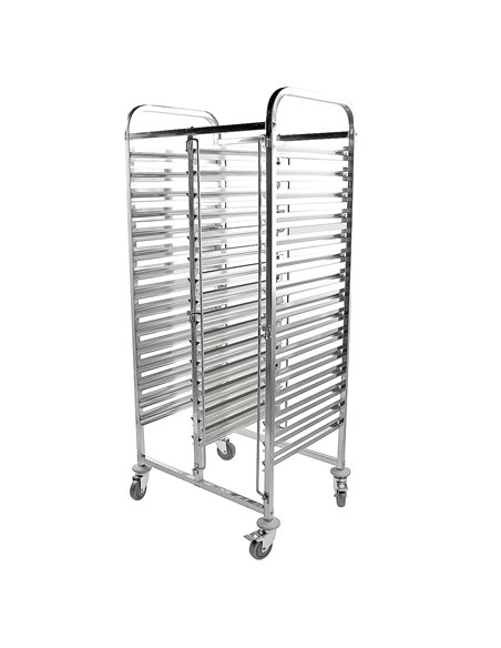 301008 - Racking Trolley 15 Tier Double Row Rack for GN Pan1/1 (30 Shelves)