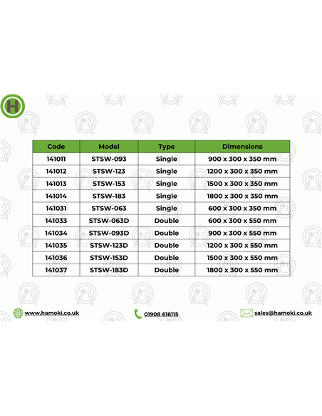 141014 - Stainless Steel Wall Shelf 1800mm