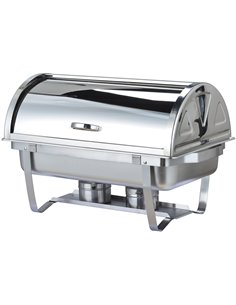 Roll Top Chafing Dish GN1/1 Stainless steel 9 litres 600x350x320mm Folding Frame | Stalwart DA- DTC1022