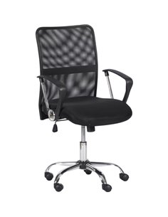 Mesh Office Chair Black &amp Chrome | Stalwart DA-HY528