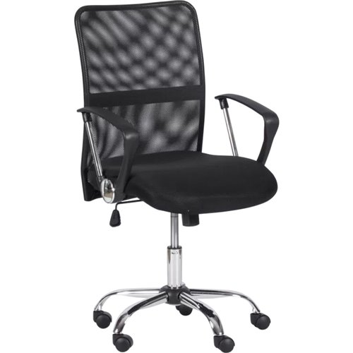 Mesh Office Chair Black &amp Chrome | Stalwart DA-HY528