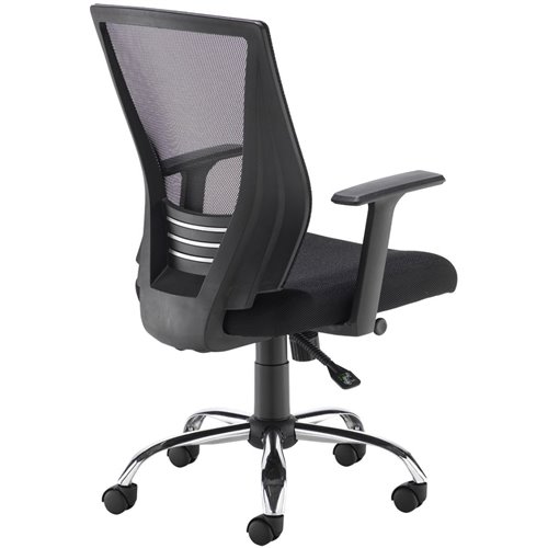 Mesh Office Chair Black &amp Chrome | Stalwart DA-HY6991