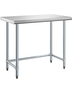 Commercial Work table Stainless steel No bottom shelf 1220x760x900mm | Stalwart DA-WTGOB3048418