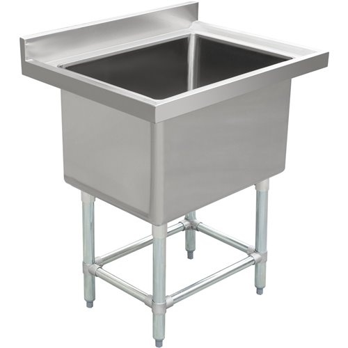 Commercial Pot Wash Sink Stainless steel 1 bowl Splashback 770x600x900mm | Stalwart DA-DPSS600X770
