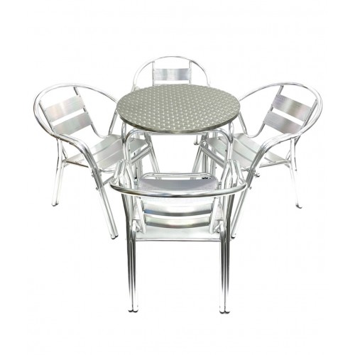 Aluminium Garden Set – Round Table &...