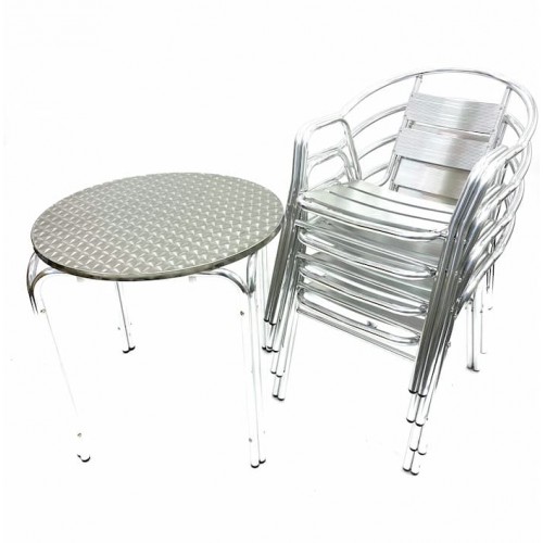 Aluminium Garden Set – Round Table &...