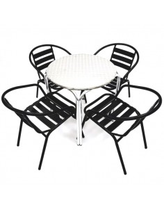 Black Steel Patio Set –...