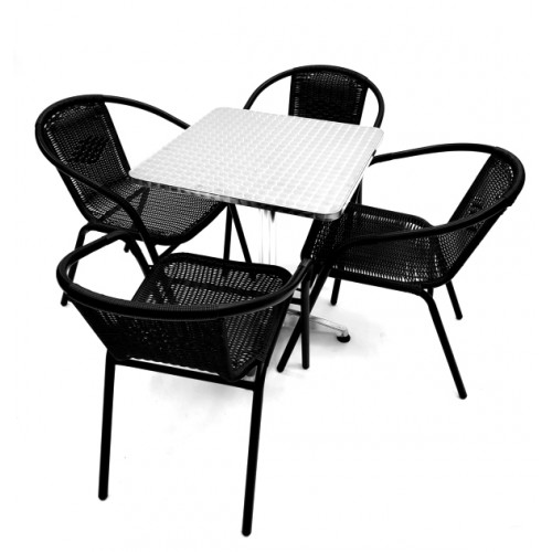 Black Garden Set – Square Pedestal...