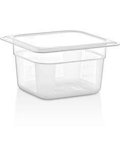 Polypropylene Gastronorm Pan GN1/6 Depth 100mm Clear 1.25 litres | Stalwart DA-GNPP16100