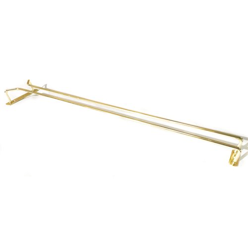 Wine Glass Rack Gold Ceiling mounted Length 600mm 7 wine glasses | Stalwart DA-WGR124G