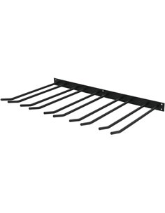 Wine Glass Rack Black Wall mounted Length 300mm 15 wine glasses | Stalwart DA-WGA58500300B