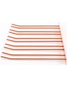 Wine Glass Rack Copper Wall mounted Length 300mm 15 wine glasses | Stalwart DA-WGA58500300C 2