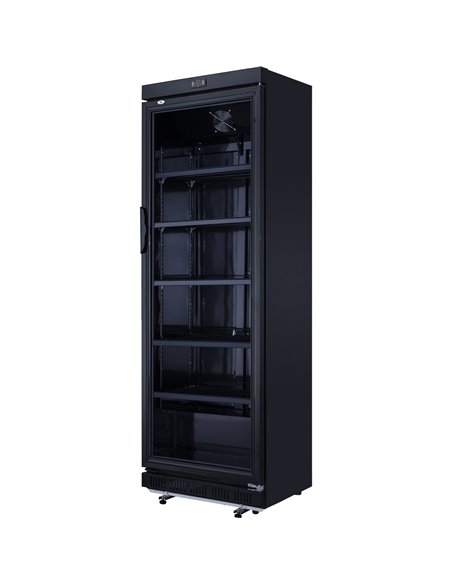 Commercial Drink cooler Upright 402 litres Dynamic cooling Hinged glass door Black | Stalwart DA-LG402PFBLACK