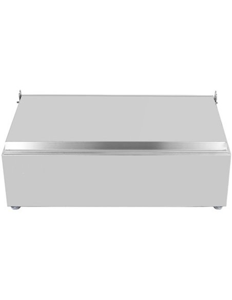 Commercial Condiment Holder with lid including 3xGN1/4-100mm containers Stainless steel | Stalwart DA-CHE03AFL