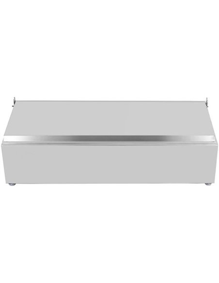 Commercial Condiment Holder with lid including 4xGN1/4-150mm containers Stainless steel | Stalwart DA-CHE04ADFL