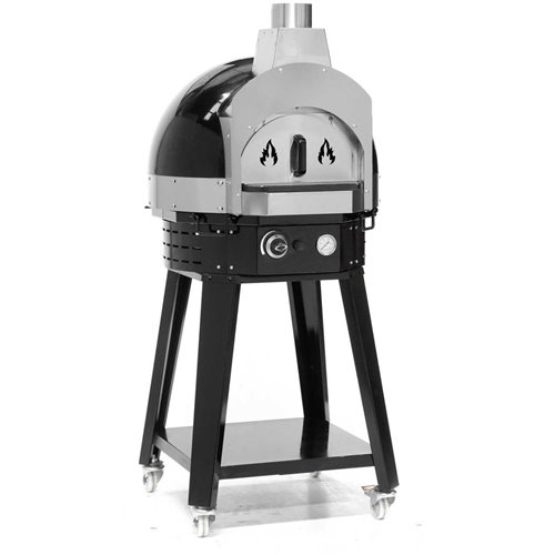 Gas Pizza Oven Ø600 Stone Base with Stand | Stalwart DA-SPOH60B-SPOH60AS