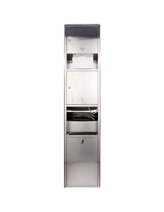 Commercial Stainless Steel 3 in 1 Paper Towel Dispenser with Hand Dryer and Wastebin | Stalwart DA-HSD738A