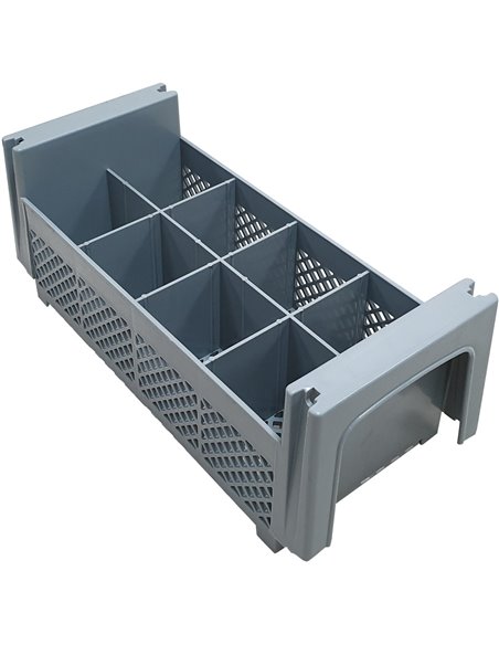 Cutlery insert basket 8 compartments 195 x 450 x 185mm | Stalwart DA-CKB8