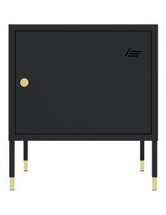 Metal Night Stand 1 Door 450x350x500mm Black | Stalwart DA-HMA01B