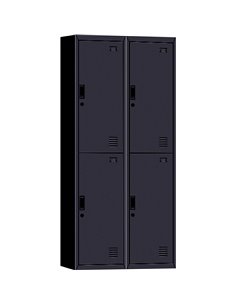 Commercial 4 Door Locker 760x450x1850mm Black | Stalwart DA-MYL04BLACK