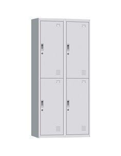 Commercial 4 Door Locker 760x450x1850mm White | Stalwart DA-MYL04WHITE