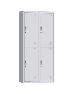 Commercial 4 Door Locker 760x450x1850mm White | Stalwart DA-MYL04WHITE