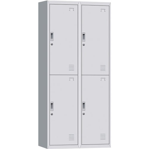 Commercial 4 Door Locker 760x450x1850mm White | Stalwart DA-MYL04WHITE