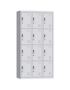 Commercial 12 Door Locker 900x400x1850mm White | Stalwart DA-MYL12WHITE