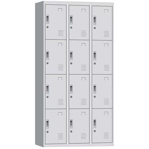 Commercial 12 Door Locker 900x400x1850mm White | Stalwart DA-MYL12WHITE