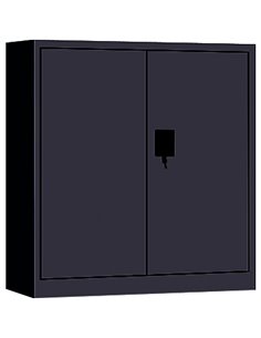 Commercial Metal Black Storage Cabinet Lockable 900x400x900mm | Stalwart DA-MYOC04BLACK