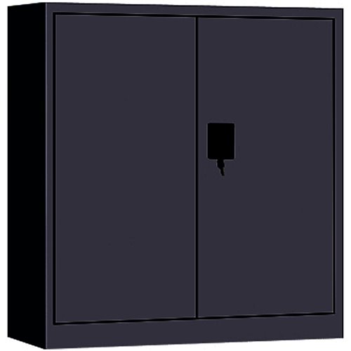 Commercial Metal Black Storage Cabinet Lockable 900x400x900mm | Stalwart DA-MYOC04BLACK