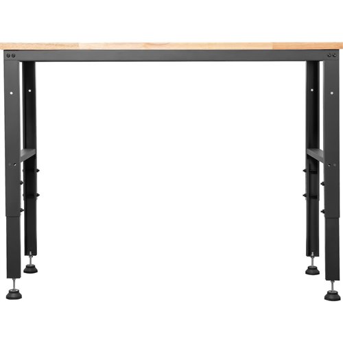 Professional Steel Workbench with Rubberwood Worktop Width 1220mm | Stalwart DA-WB4824