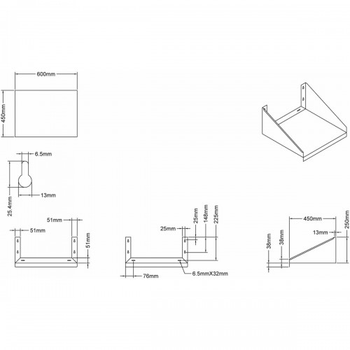 Microwave Shelf Stainless steel...