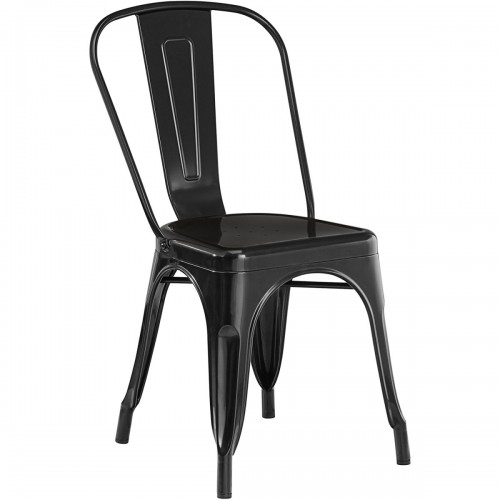 4pcs Bistro Dining Chair Steel Black...