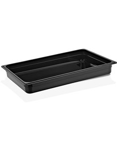 Polycarbonate Gastronorm Pan GN1/1 Depth 65mm Black 6 litres | Stalwart DA-GNP1165B