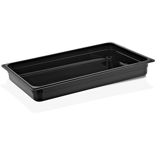 Polycarbonate Gastronorm Pan GN1/1 Depth 65mm Black 6 litres | Stalwart DA-GNP1165B