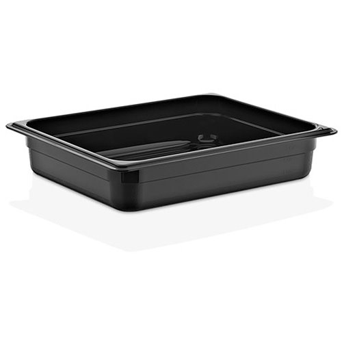 Polycarbonate Gastronorm Pan GN1/2 Depth 65mm Black 3 litres | Stalwart DA-GNP1265B