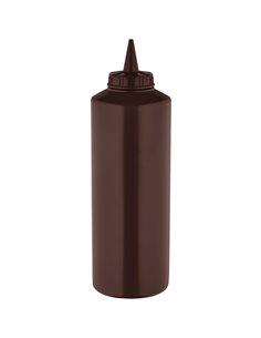 Squeeze Sauce Bottle 750ml/27oz Brown | Stalwart DA-GPS750BR