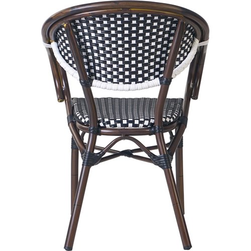 Bistro Rattan Chair Aluminium Black | Stalwart DA-GSR8022