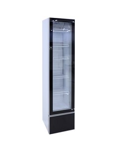 Commercial Bottle Cooler Showcase Upright Single door 150 litres Black | Stalwart DA-LGZ150W