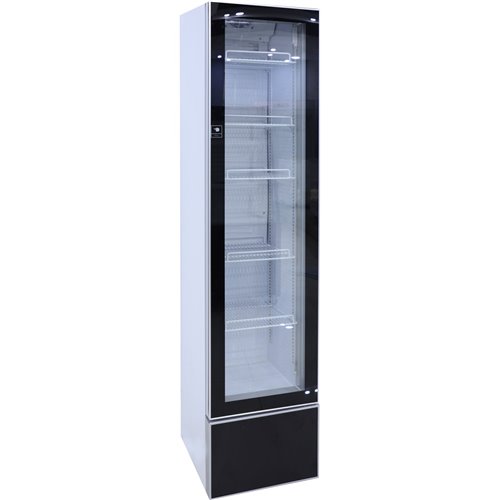 Commercial Bottle Cooler Showcase Upright Single door 150 litres Black | Stalwart DA-LGZ150W