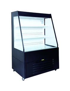 Multi Deck Refrigerator 300 litres with Night Curtain Black 900x700x1540mm | Stalwart DA-LG1200M2W
