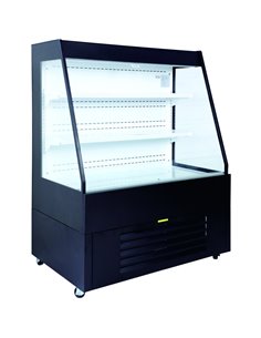 Multi Deck Refrigerator 400 litres with Night Curtain Black 1200x700x1540mm | Stalwart DA-LG1400M2W