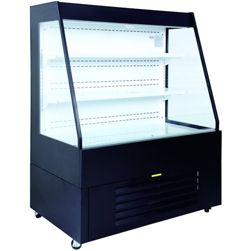 Multi Deck Refrigerator 400 litres with Night Curtain Black 1200x700x1540mm | Stalwart DA-LG1400M2W