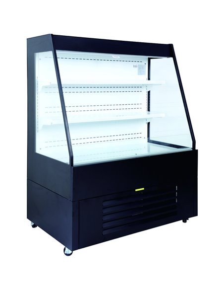 Multi Deck Refrigerator 400 litres with Night Curtain Black 1200x700x1540mm | Stalwart DA-LG1400M2W